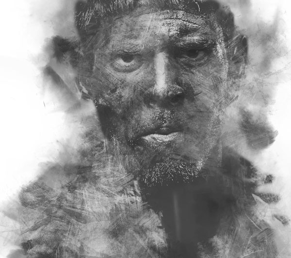 charcoal art realistic charcoal photoshop action free download
